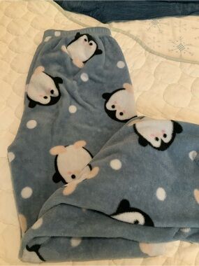 Cozy Blue Penguin Pajama Pants